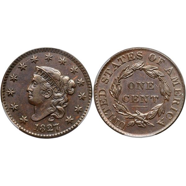 1827 N-3 R2 PCGS graded AU53