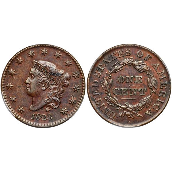 1828 N-4 R4 PCGS graded AU50