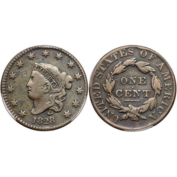1828 N-7 R3 PCGS graded F15