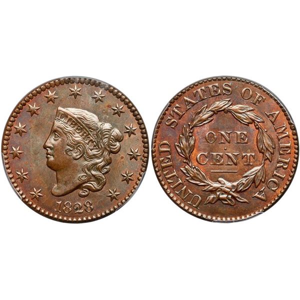 1828 N-11 R2 PCGS graded MS64 Brown