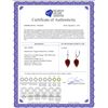 Image 2 : Genuine 26.1 ctw Ruby Earrings 14KT White Gold - REF-37T8A