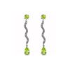 Image 1 : Genuine 4.35 ctw Peridot & Diamond Earrings 14KT White Gold - REF-62M3T