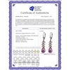 Image 2 : Genuine 11.20 ctw Amethyst Earrings 14KT Rose Gold - REF-56A2K
