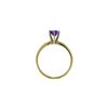 Image 1 : Genuine 0.65 ctw Amethyst Ring 14KT White Gold - REF-26V9W