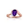 Image 1 : Genuine 1.52 ctw Amethyst & Diamond Ring 14KT Rose Gold - REF-51Y4F