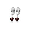 Image 1 : Genuine 1.50 ctw Garnet Earrings 14KT White Gold - REF-25A8K