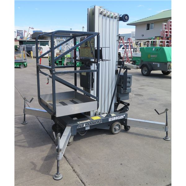 SAND ISLAND JLG 30AM 30' Single Manlift Push-Type (Outrigger Sensor Needs Repair)