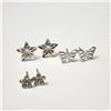 Image 1 : SILVER SET OF 3 EARRING SET