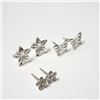 Image 2 : SILVER SET OF 3 EARRING SET