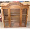 Image 1 : VINTAGE WOOD DISPLAY CABINET (NO BASE)