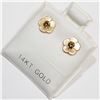 Image 3 : 14K YELLOW GOLD 2 DIAMONDS(0.125CT) EARRINGS