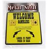 Image 1 : WELCOME GAMBLERS MAGNET BACKED METAL SIGN