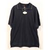 Image 1 : NEW WOMEN'S TEXTURED PIQUE KNIT V-NECK POLO NAVY