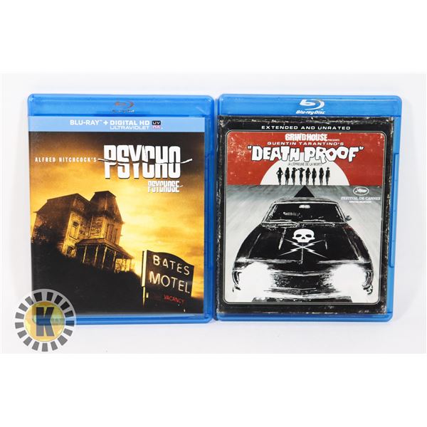 TARANTINOS DEATH PROOF AND PSYCHO ON BLURAY