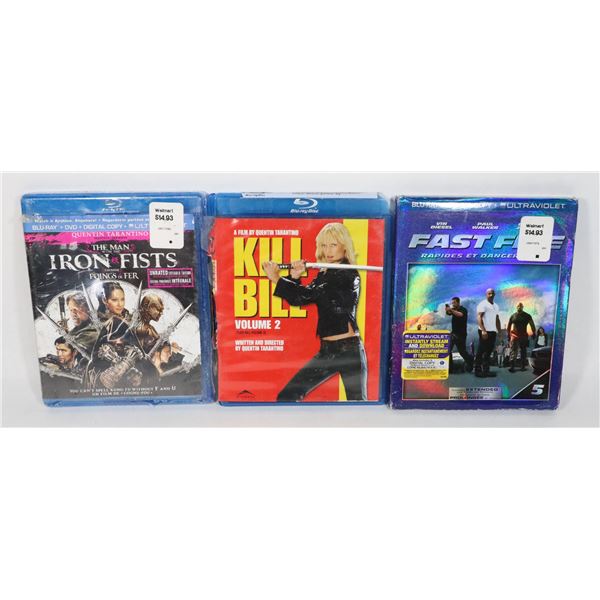 LOT OF 3 BLURAYS INCL.KILL BILL VOLUME 2