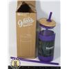 Image 1 : REUSABLE TUMBLER WITH BAMBOO STRAW