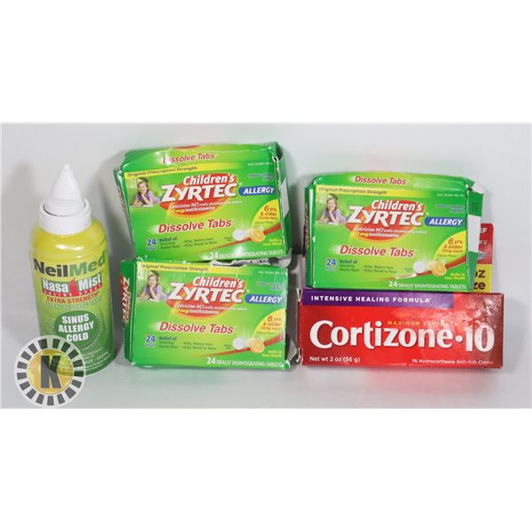 LOT OF X3 CHILDREN'S ZYRTEC DISSOLVE TABS FOR