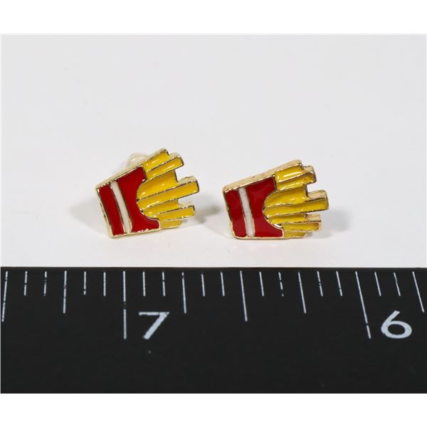 NEW FRENCH FRY STUD EARRINGS