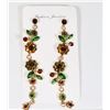 Image 1 : NEW ANTIQUE STYLE RHINESTONE FLOWER DROP EARRINGS