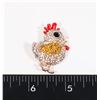 Image 1 : NEW RHINESTONE CHICKEN BROOCH