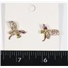 Image 1 : NEW RHINESTONE BUTTERFLY DESIGN EARRINGS