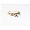 Image 1 : #15 SOLID 14K GOLD DIAMOND RING 2.8 GRAMS .12CT