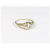 Image 1 : #16 SOLID 14K GOLD DIAMOND RING 1.3 GRAMS .10CT