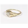 Image 3 : #16 SOLID 14K GOLD DIAMOND RING 1.3 GRAMS .10CT