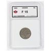 Image 1 : #57 1933 CANADA FIVE CENT COIN GRADED F15