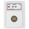 Image 1 : #61 1955 CANADA FIVE CENT COIN GRADED EF40