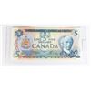 Image 1 : #118 1979 $5 FIVE DOLLARS CANADA PAPER MONEY