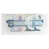 Image 1 : #119 1986 $5 FIVE DOLLARS CANADA PAPER MONEY