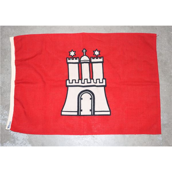 #188 VINTAGE GERMAN CITY OF HAMBURG FLAG CLOTH