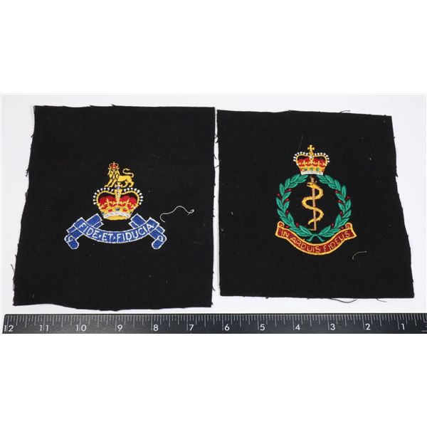 #267 2 LARGE MILITARY INSIGNIA UNCUT INC. ROYAL