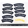 Image 1 : #276 LOT OF 10 CANADA MILITARY CLOTH BADGE