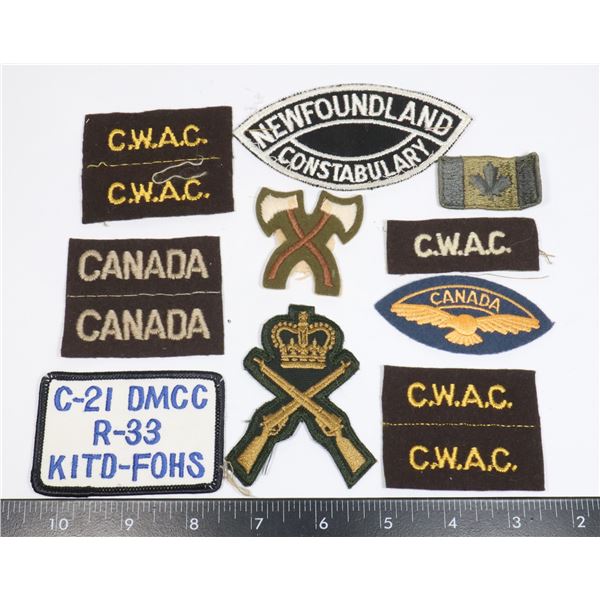 #280 LOT OF 10 ASSORTED CANADIAN MILITARY INSIGNIA