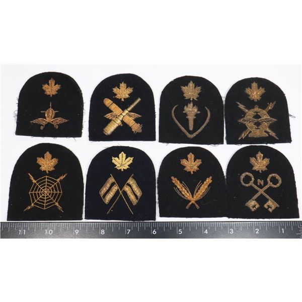 #287 ROYAL CANADIAN NAVY LOT OF 8 RANK BADGES