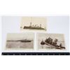 Image 1 : #319 LOT OF 3 NAVY SHIP POSTCARDS WW1 ERA