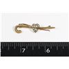 Image 1 : #938 VINTAGE COSTUME JEWELRY HEART CANE PIN