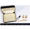 Image 1 : #939 VINTAGE CASED TIE CLIP AND CUFF LINKS