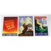Image 1 : #980 SET OF 3 MODERN REPRINT POSTERS WW2 CANADIAN