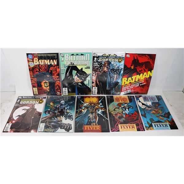 LOT OF 9 BATMAN COMICS