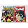 LOT OF 2 L'INCROYABLE HULK FRENCH COMIC BOOKS