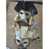 Image 2 : 3-Italian Mask, Ceramic Painted Mask - 3 X $