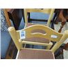 Image 2 : Red Striped Cushion Pine Stools (2)