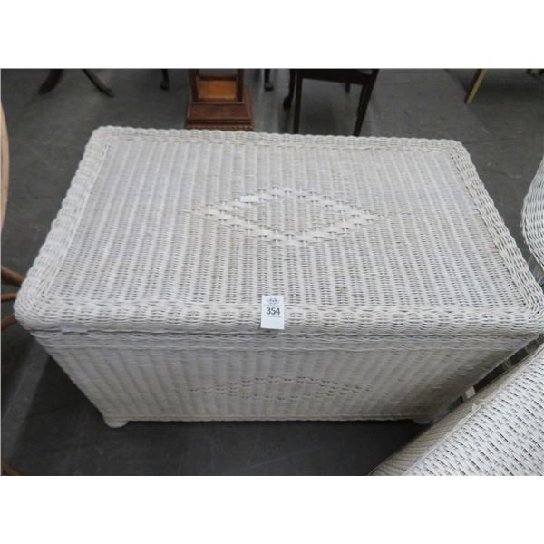 White Wicker Chest