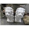 Image 1 : 2-Concrete Lion Statuary - 20" - 2 X $