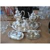 Image 1 : Castleton Silverplate Teapots, Creamer, Butter Dish and Platter