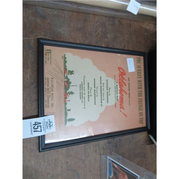 Framed Oklahoma " A Musical Play" Print