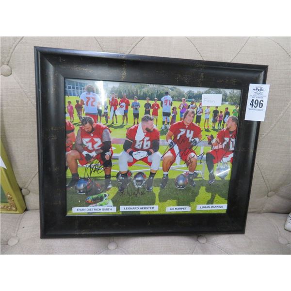 Tampa Bay Buccaneers O-Line Autographed Photo Ali Marpet w/4 Autographs